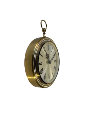 Vintage Genfa Wall Clock in Brass