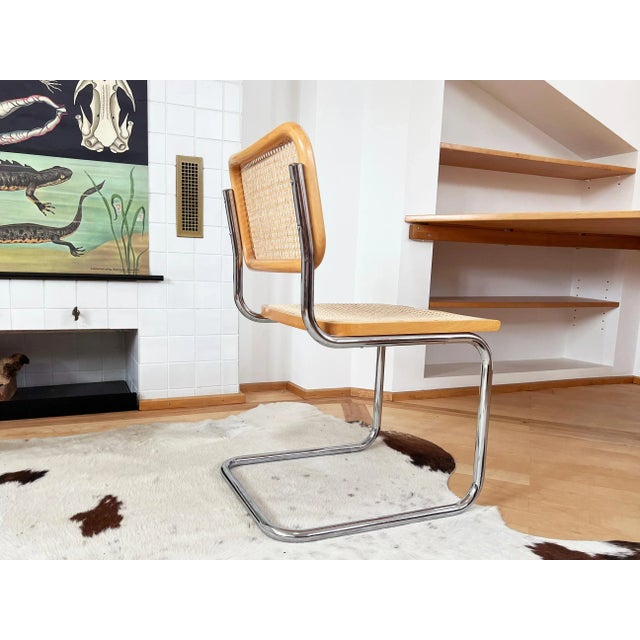 Italian Mid-Century Modern Marcel Breuer Cesca Accent, Side