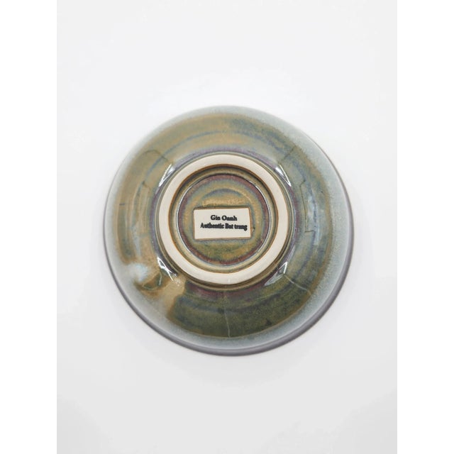 2010s Set of 28-Pieces Vietnamese Ceramic Dinnerware for 4 With Spiral Glaze Stoneware by Gia Oanh For Sale - Image 5 of 18