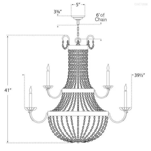 Traditional Chapman & Myers for Visual Comfort Signature Paris Flea Market Grande Chandelier in Antique-Burnished Brass with Seeded Glass For Sale - Image 3 of 3