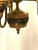 Antique Brass Ceramic Glass Five Lights Chandelier, 1930s For Sale - Image 6 of 9