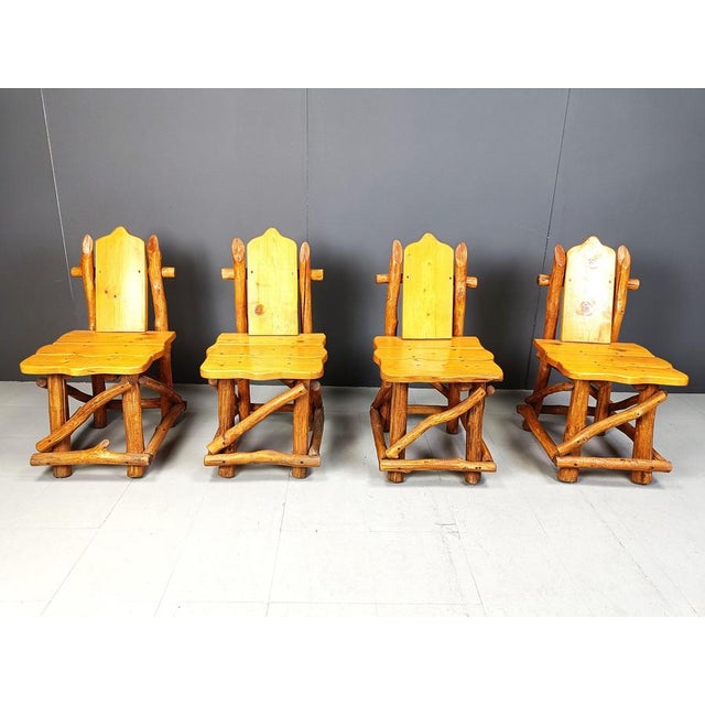 Brutalist Vintage Brutalist Dining Chairs, 1960s, Set of 4 For Sale - Image 3 of 12