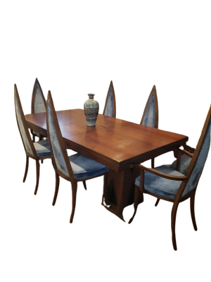 Mid-Century 7pc Dining Room Set Danish Modern Walnut