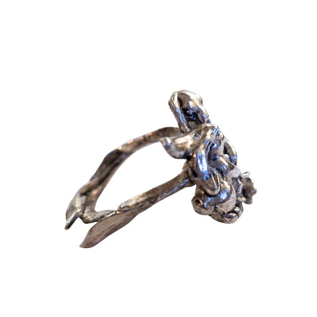 Silver Set of 4 Arthur Court Bunny Napkin Rings With Original Box For Sale - Image 8 of 18