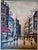 MCM 1960s French Street Scene Oil on Canvas Signed. This painting is an example of the 1960s known as "Tourist Art". This...