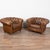 20th Century Brown Leather Chesterfield Sofa and Two Club Chairs From Denmark (Set of 3) For Sale - Image 4 of 14