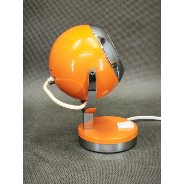 Space Age Orange Eyeball Table Lamp by Goffredo Reggiani, Italy, 1970s For Sale - Image 9 of 10