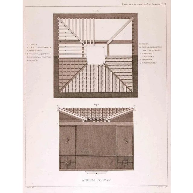 Atrium Toscan is an original etching artwork realized by Giovanni Battista Cipriani in the late 18th Century. Good...