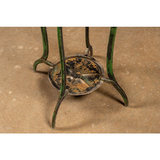 Antique Chippy Barber Shop Coat Rack in Green For Sale In Chicago - Image 6 of 9