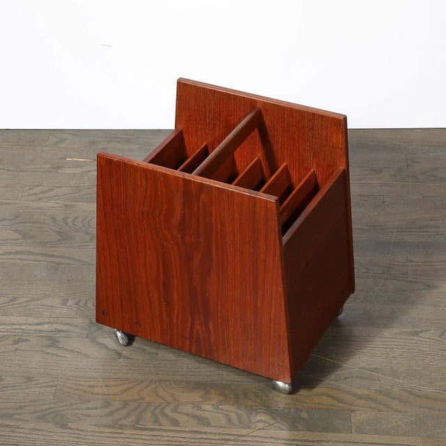 Mid-Century Magazine Rack in Book-Matched Rosewood by Rolf Hesland for Bruskbo For Sale - Image 11 of 12