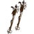 Metal Pair of Metal Candleholder Wall Sconces With Foliate and Scrolls For Sale - Image 7 of 7