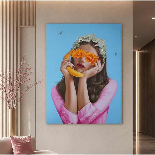 Contemporary Telephone Talk, Painting by Carlos Gamez De Francisco For Sale - Image 3 of 3