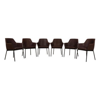 Freifrau Grace Chairs in Leather, Set of 6 For Sale