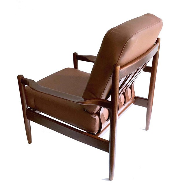 1960s Scandinavian Chairs in Teak and Leather from Magnus Olesen, Set of 2 For Sale - Image 5 of 18