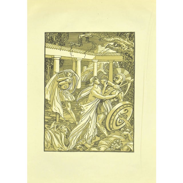 The Fall of Troy is an original modern artwork realized by Ferdinand Bac (1859 - 1952) in 1922. Original Lithograph on...