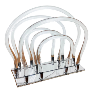 Vintage Dorothy Thorpe Lucite Magazine Rack / Hollywood Regency Style