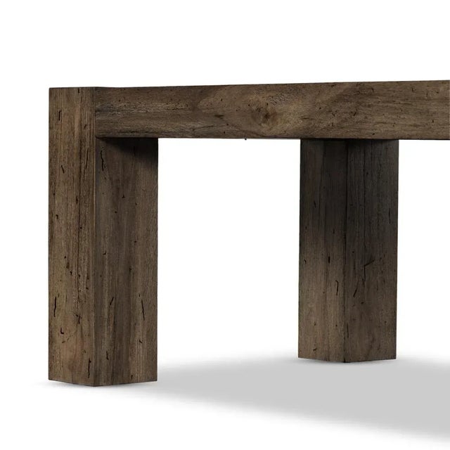 Wood Four Hands Abaso 108" Dining Table, Ebony Rustic For Sale - Image 7 of 9