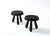 Petite Pair of Burnt Oak Tripod Stools by Douglas Mont for Facto Atelier Paris For Sale - Image 4 of 11