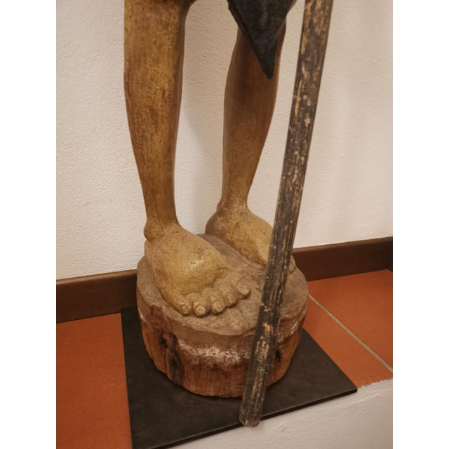 Unknown, Buddhist Sculpture, 1800s, Ironwood and Wood For Sale - Image 5 of 6