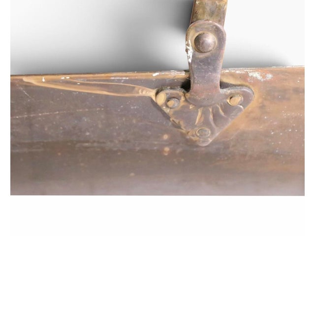 American Vintage Brass Fireplace Log Holder For Sale - Image 3 of 6