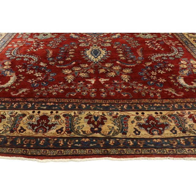 Antique Persian Mohajeran Sarouk Rug, 08'10 X 12'00 For Sale - Image 4 of 11