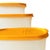 1980s Vintage Oval Storage Jars in Ochre Yellow Orange from Tupperware, 1980s, Set of 3 For Sale - Image 5 of 10