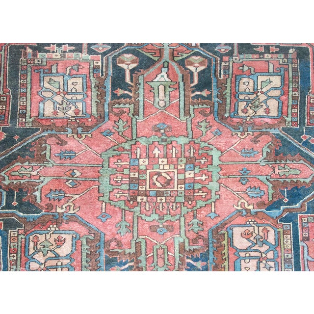 Early 20th Century Persian Heriz Rug For Sale - Image 10 of 15
