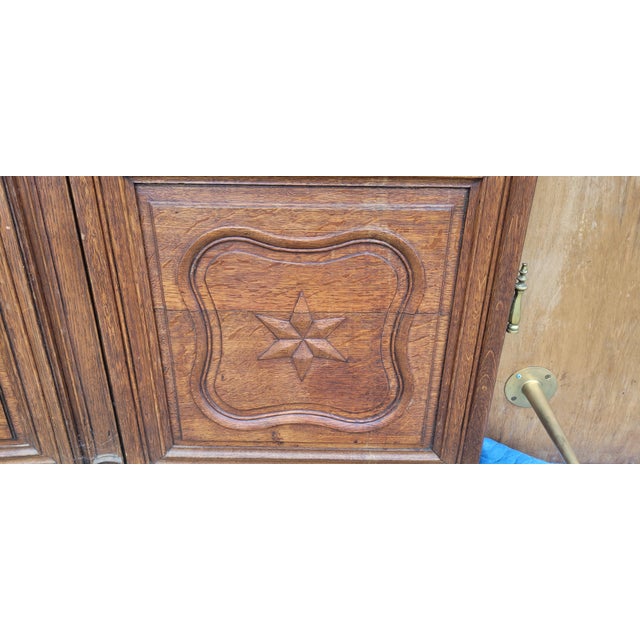 A Pair of French Oak Antique Intetior Doors For Sale - Image 9 of 11
