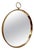 Mid-Century Modern Mirror with Brass Frame, 1890s For Sale