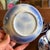 Antique Gaudy Welsh Crescent Pinwheel Flow Blue Cups & Saucers, Set of 5, Circa 1840s For Sale - Image 9 of 12