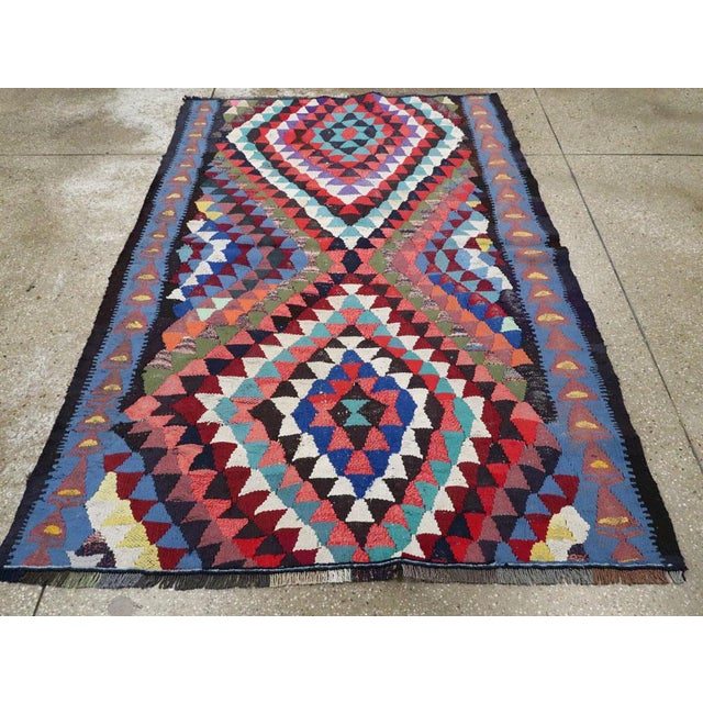 Mid 20th Century Galerie Shabab Collection Mid-20th Century Persian Flatweave Kilim Rug For Sale - Image 5 of 9