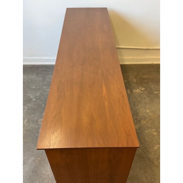 Wood 1960's 12 Drawer Walnut Dresser For Sale - Image 7 of 12