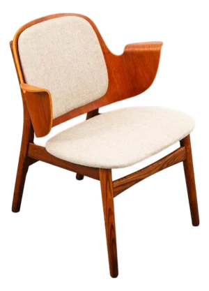 1960s Mid Century Danish Modern Lounge Chair Teak Hans Olsen Bramin Model 107 Armchair