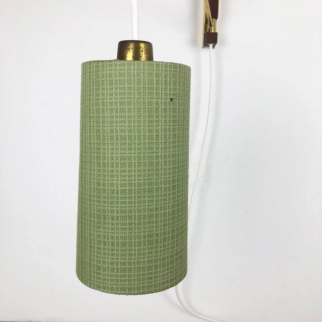 Danish Brass and Teak Wall Light, 1960s For Sale - Image 10 of 12