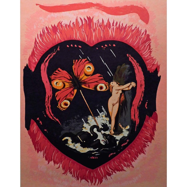 1977 Salvador Dali "Triomphe De L'Amour" Set of 2 Surrealist Lithographs Hand Signed For Sale - Image 10 of 16