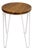 Vintage Elm Bar Stool with White Hairpin Legs For Sale