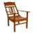 Javanese Vintage Dutch Colonial Plantation Wooden Lounge Chair with Slanted Back For Sale