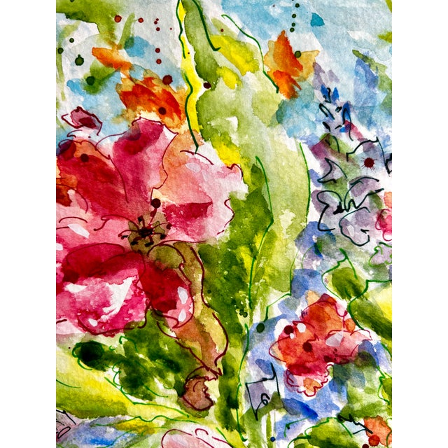 Watercolor Painting Ink and Wash Lillies Giclee Print For Sale - Image 6 of 9