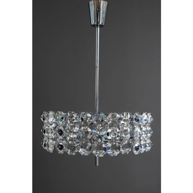 1950s Chromed Chandelier from Bakalowits, Vienna, 1950s For Sale - Image 5 of 18