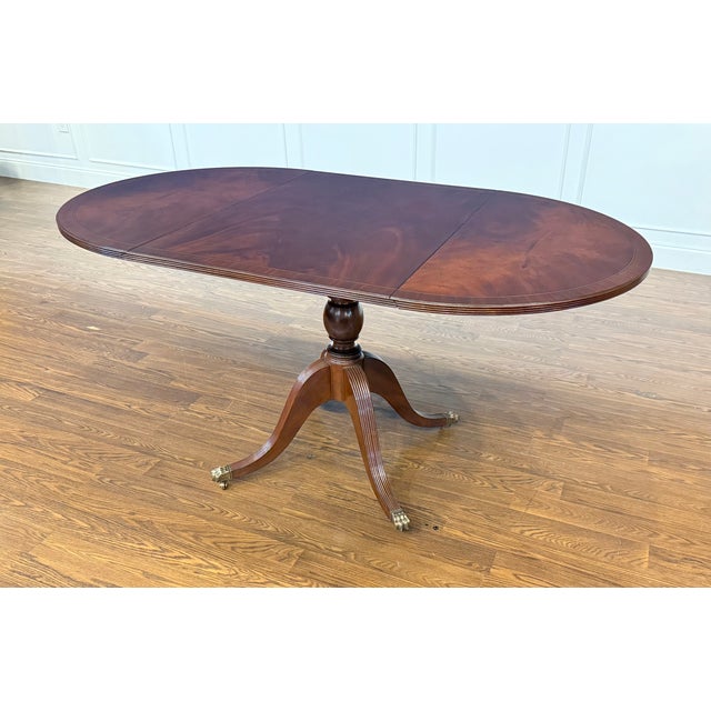 Traditional Mahogany Drop Leaf Breakfast/Dining/Game/Occasional Table by Leighton Hall - Showroom Sample For Sale In Atlanta - Image 6 of 16