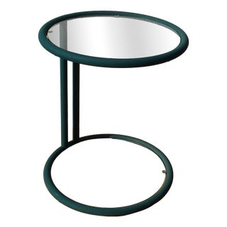 Green Lacquered Side Table by Mobil Metal, Italy, 1980s For Sale
