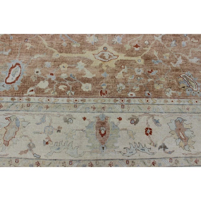2010s Large Oushak Rug by Keivan Woven Arts 11'11 X 14'10 For Sale - Image 5 of 11