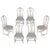 This elegant set of six dining chairs features classic Queen Anne styling with pierced splats, floral carvings, and...