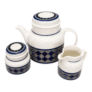 1970s Royal Doulton Tangier Coffee Set Vintage Mid-Century Modern Pot Creamer Sugar - 3-Piece