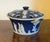 Antique early 20th century Wedgwood dark blue jasperware violet pot, potpourri incense burner. Decorated with neoclassical...