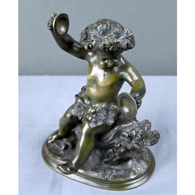 After Clodion, Bacchus with Cymbals, Late 19th Century, Bronze For Sale - Image 15 of 18