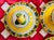 Yellow Vintage Majolica Della Robbia Lidded Bowls and Service Plates, Set/7 For Sale - Image 8 of 12