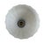 This is a great antique flush mount ceiling light featuring a fluted clam broth colored glass shade and an aged brass...