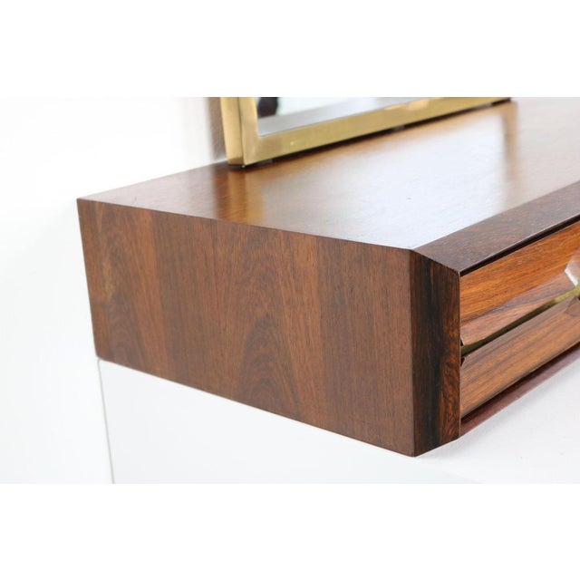 Small Italian Console with a Mirror attributed to Mobili Permanente Cantù, 1950s For Sale - Image 12 of 18