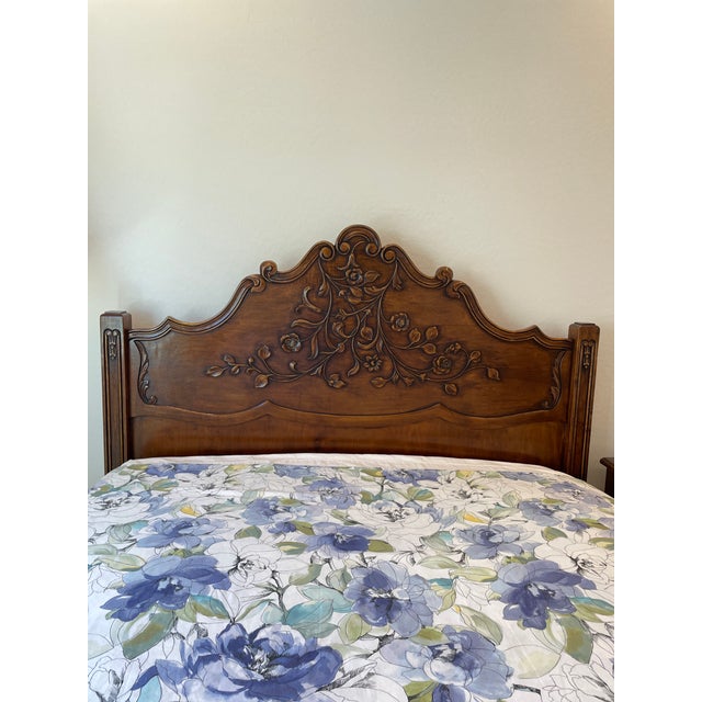 Hand Carved Wood Queen Bed Chairish